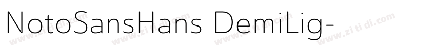 NotoSansHans DemiLig字体转换
